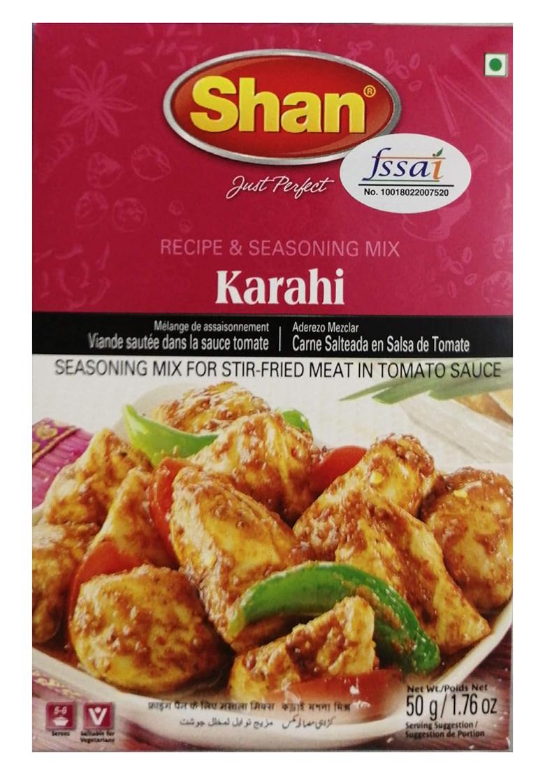 Shans Shan Karahi Masala Set Of 6 Packs (50 Grams Each) Spice Mix For Kadai Chicken / Mutton
