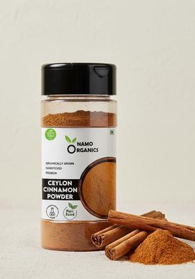Namo Organics Ceylon Cinnamon Powder - 100G (50Gx2) Dalchini Sticks Grounded | Perfect For Baking, Cooking & Smoothies