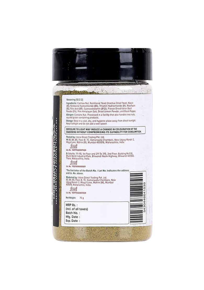 Urban Platter Italian Basil Pesto Seasoning, 75G (Instant & Flavourful | Plant-Based Perfect For Pasta, Salads, Snacks) - Indya