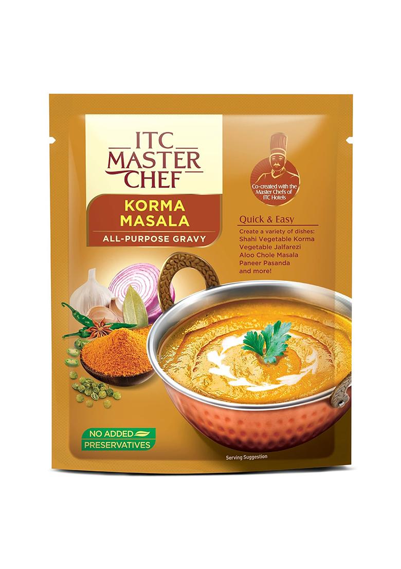 Itc Master Chef Korma Masala All-Purpose Gravy 200 Gm, Ready To Cook Indian Base Curry Paste, E