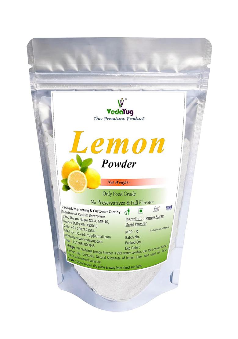 Vy Vedayug Lemon Powder, 200G | Natural In Resealable Pouch 100% Water Soluble Best For Flavoring, Cooking & Juice Its Real Powder Without Any Mixing
