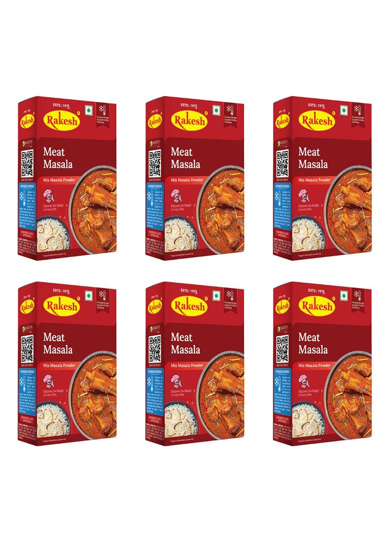 Rakesh Group Meat Masala Powder 50G Combo Packs,Tasty&Special Packs(6Pcs)