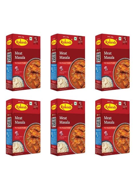 Rakesh Group Meat Masala Powder 50G Combo Packs,Tasty&Special Packs(6Pcs)