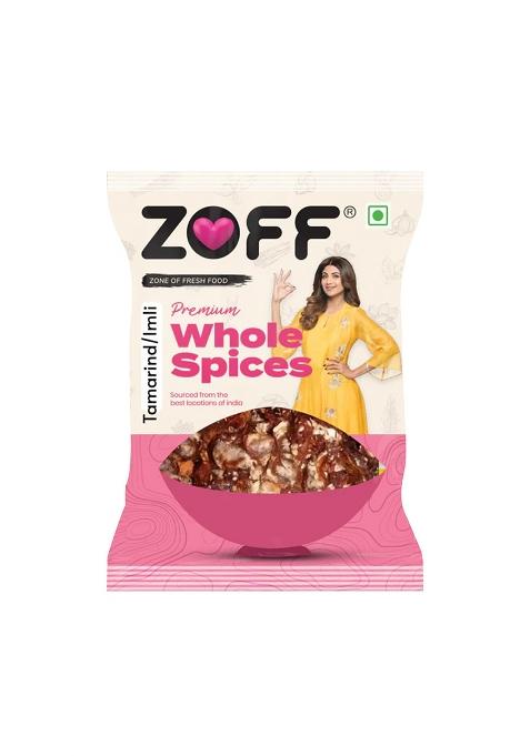 Zoff Tamarind Seedless - Soft & Tangy Imli For Cooking 100% Natural Chemical-Free Ready-To-Use Pulp Chutney, Curries, Rasam Indian Recipes No Preservatives 500Grams