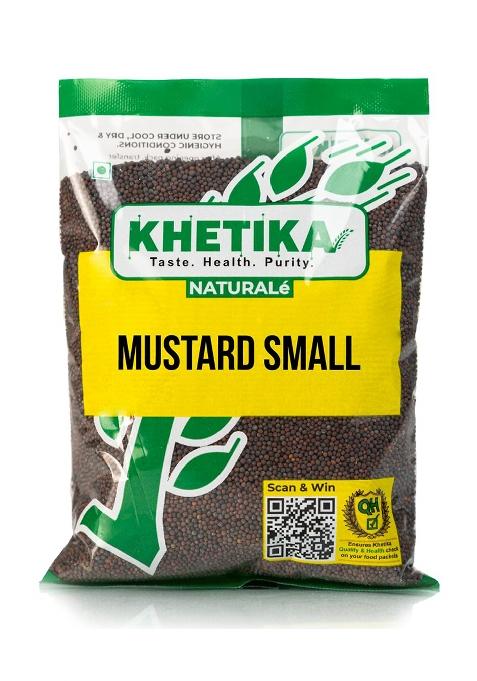 Khetika Naturale Mustard Small (Rai) 200 Grams | Whole Sarso Seeds High In Fiber Promotes Heart Health Hygienically Sealed