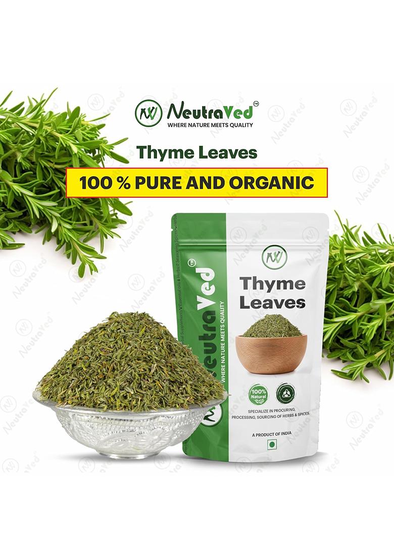 Neutraved Thyme Leaves | Use For Herb Seasoning & Herbal Tea Dried Ground Like Fresh