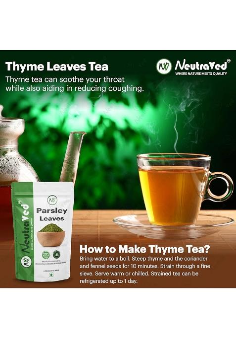 Neutraved Thyme Leaves | Use For Herb Seasoning & Herbal Tea Dried Ground Like Fresh