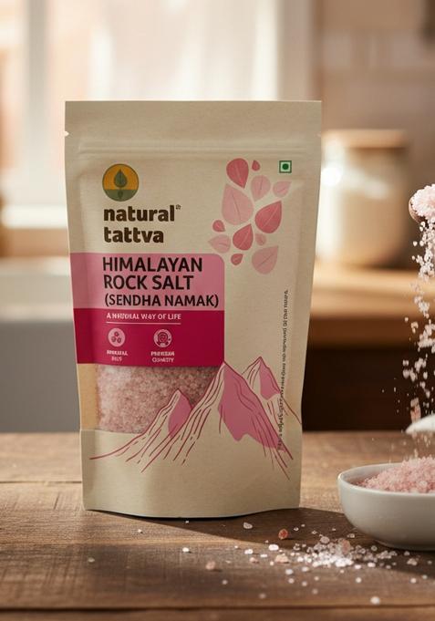 Organic Tattva Natural Himalayan Rock Salt (Sendha Namak), 1Kg