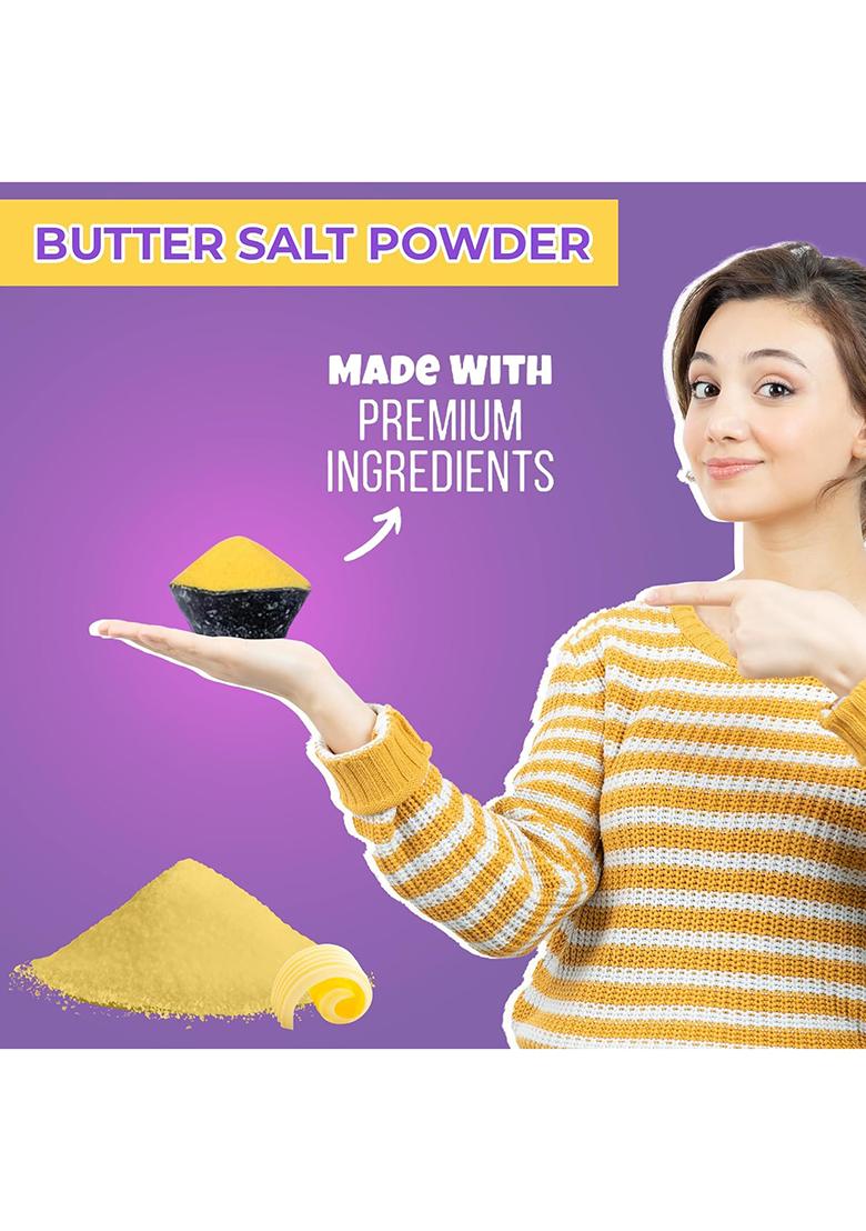 Popcorn & Company Butter Salt Powder 1 Kg, Ideal Butter-Flavored Granules For Popcorn, Meat, Vegetables, And More, Rich Buttery Flavor, 100% Vegetarian