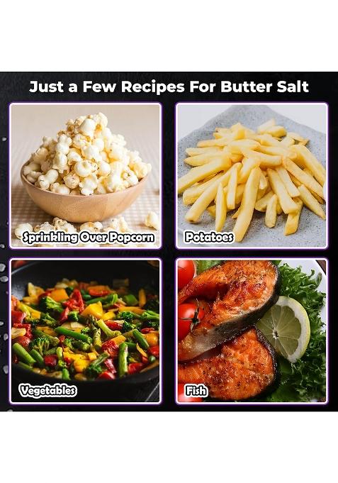 Popcorn & Company Butter Salt Powder 1 Kg, Ideal Butter-Flavored Granules For Popcorn, Meat, Vegetables, And More, Rich Buttery Flavor, 100% Vegetarian