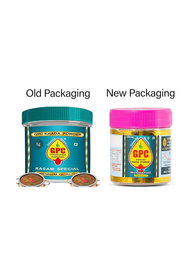 Gpc Asafoetida/Khada Powder 5G Pack Of 2 | 100% Pure Raw Hing, Clean & Sorted Gluten-Free Rasam Special Hing Digestive, Antibacterial Immunity-Boosting Spice - Indya