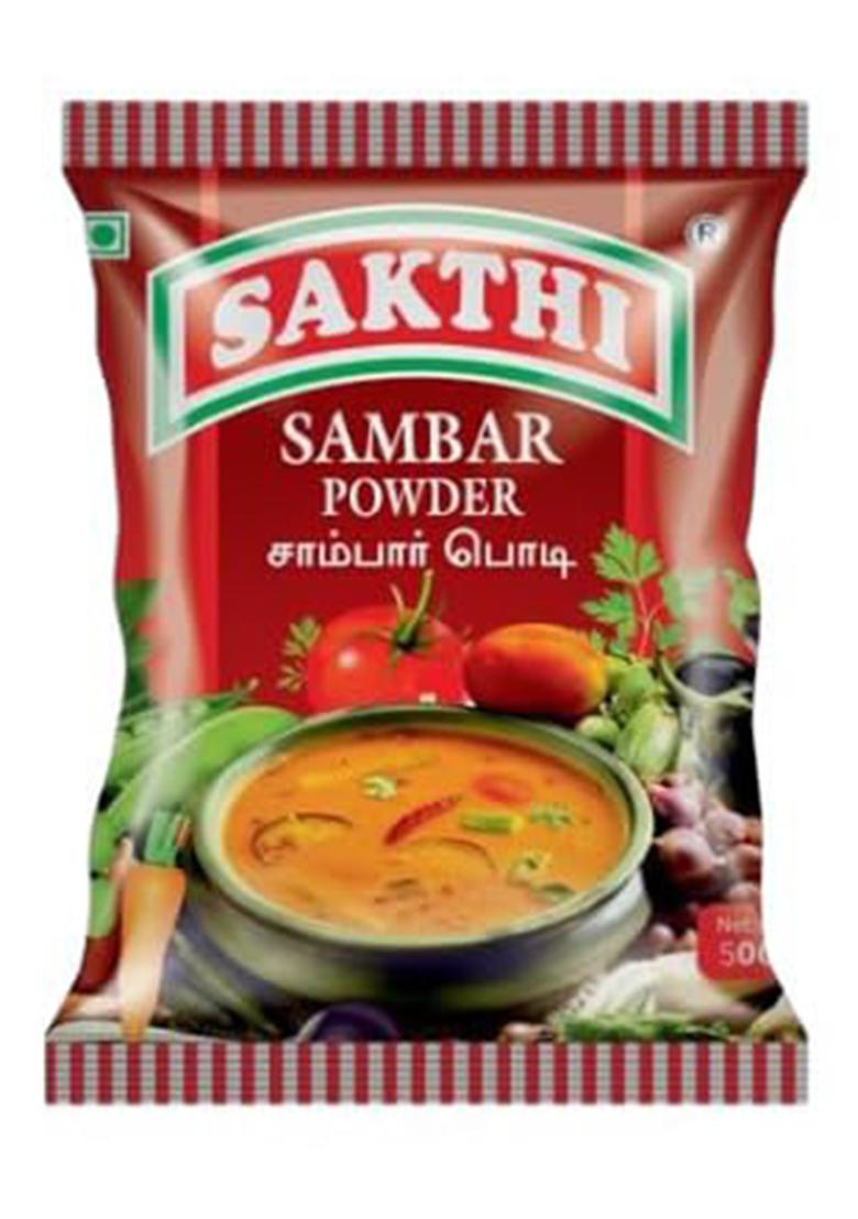 Sakthi 500G South Indian Flavoured Sambar Powder For Cooking | 100% Vegetarian Mixed Masala Preparation Rich Aroma & Flavor Premium Spices Blend Podi