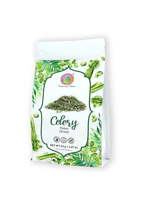 Saipro Nature Our Future Dried Celery Flakes 50 Gm, Leaves For Juices, Salads, Soups Smoothies | Herbs Seasoning| Sausage| Pesto| Natural, No Preservatives