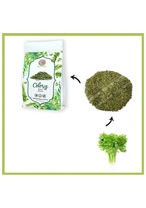 Saipro Nature Our Future Dried Celery Flakes 50 Gm, Leaves For Juices, Salads, Soups Smoothies | Herbs Seasoning| Sausage| Pesto| Natural, No Preservatives