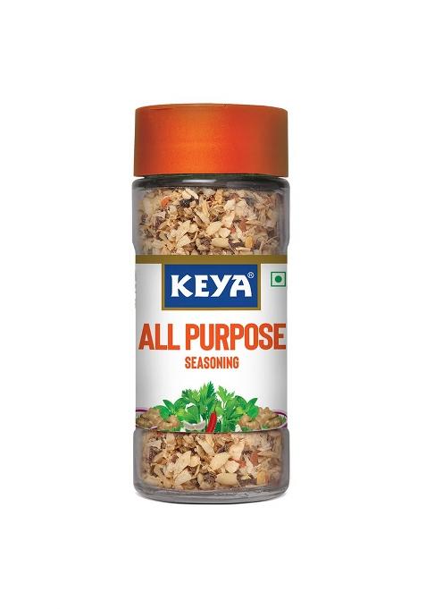 Keya All Purpose Seasoning 60Gm L Natural & Healthy Spice Blend For Pizza, Pasta| Glass Bottle | Premium Herbs And Spices,