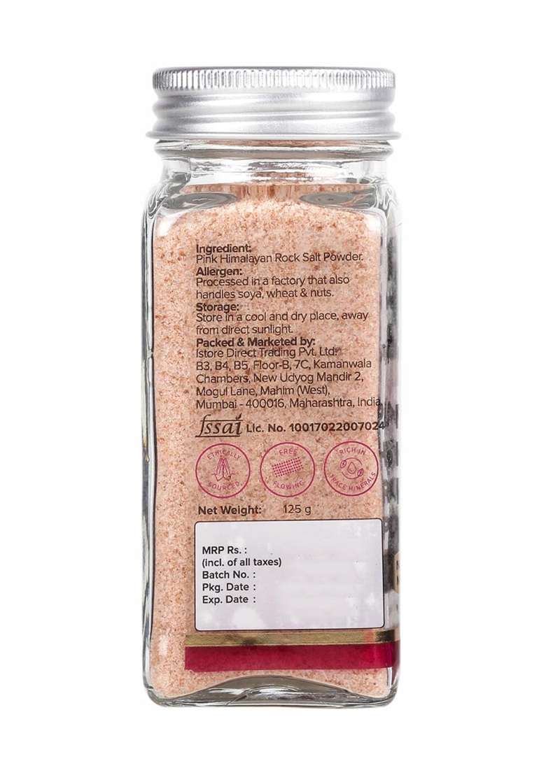 Urban Platter Pink Himalayan Rock Salt Powder, 125G (Unrefined | Natural Additive Free) - Indya