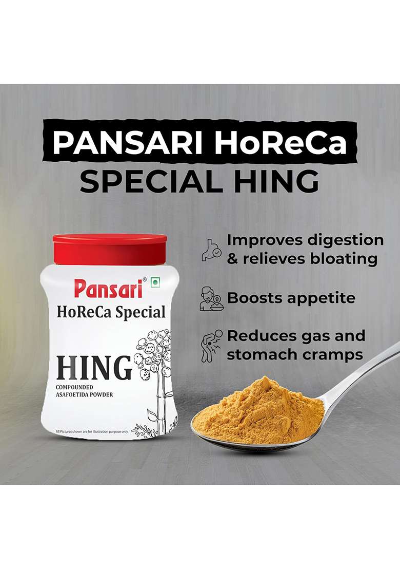 Pansari Hing Powder 100G | Compounded Asafoetida Strong Aroma & Flavor 100% Pure Authentic For Indian Cooking, Curries, Dal Pickles Long Shelf Life - Indya