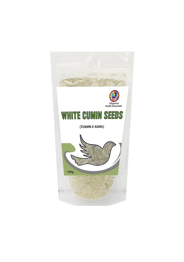 J Organics White Cumin Seeds 100 Gram Jeera Safed, Whole For Cooking & Spices, Natural Fresh, Perfect Indian Cuisine