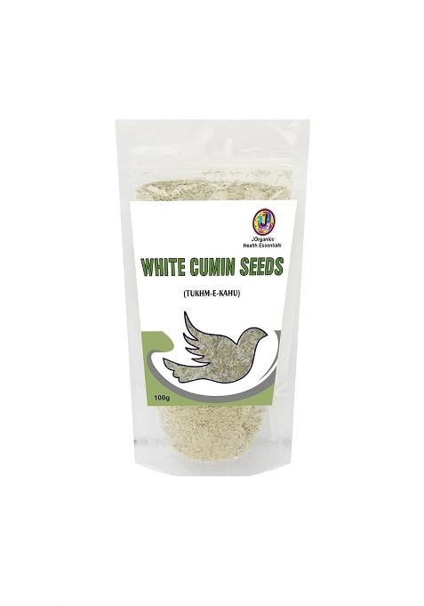 J Organics White Cumin Seeds 100 Gram Jeera Safed, Whole For Cooking & Spices, Natural Fresh, Perfect Indian Cuisine