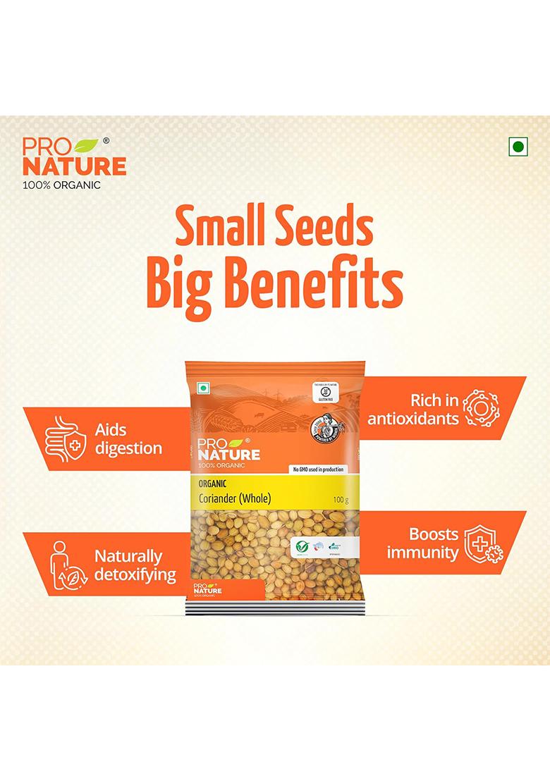 Pro Nature 100% Organic Coriander Whole