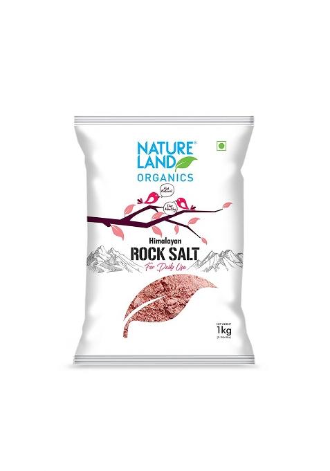 Natureland Organics Himalayan Pink Rock Salt 1 Kg - Organic