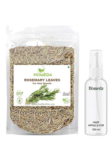 Homeda Rosemary Leaves For Hair Growth With Spray Bottle (50 Gm), Fresh Dried Rose Mary Leaves, Water, Dry Marry Leaf Applicator, Organic Rojmeri Leave Tea Powder, Herb