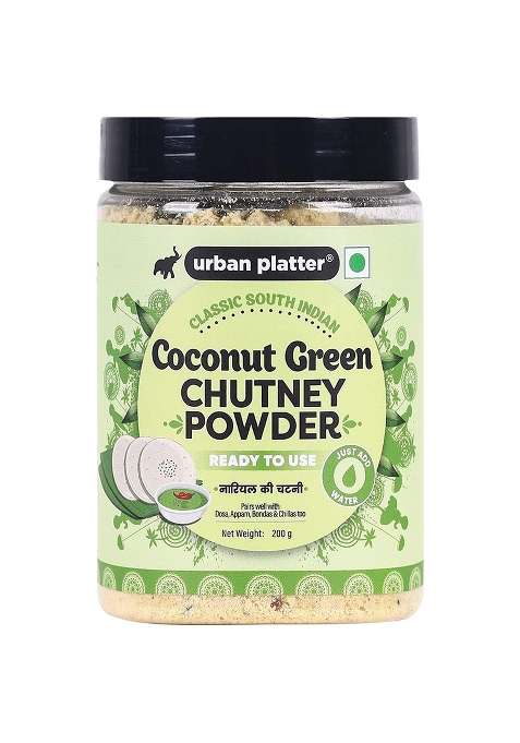 Urban Platter South Indian Style Instant Coconut Green Chutney Powder, 200G / 7Oz [Nariyal Ki Chutney, Just Add Water]