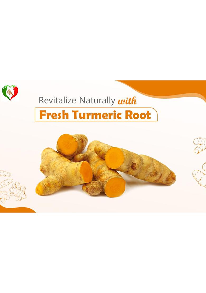 Parshutara Raw Turmeric Roots (Kacchi Haldi) 100% Chemical-Free, High Curcumin, Fresh & Handcrafted Ideal For Cooking, Herbal Teas, Skincare Traditional Ceremonies Natural Immunity Booster,Kacha Halud Ayurvedic Herb 400G