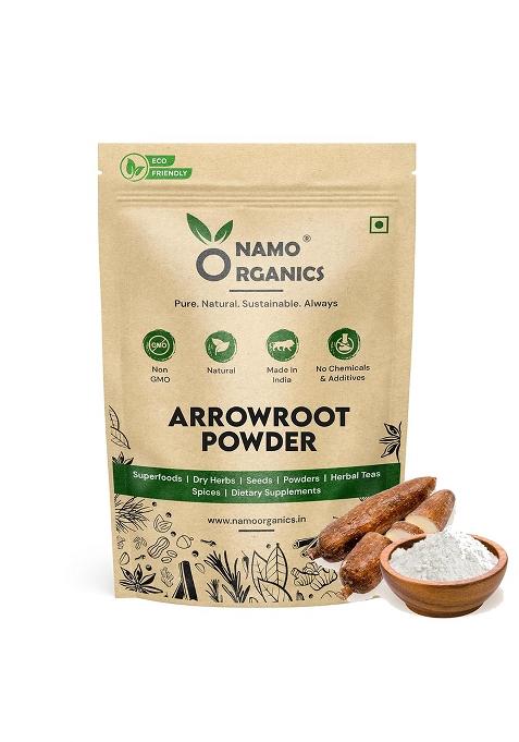 Namo Organics - Arrowroot Powder 400Gm, Natural Thickener, Gluten-Free, Dairy-Free, Non-Gmo, Arrow Root | Ararot
