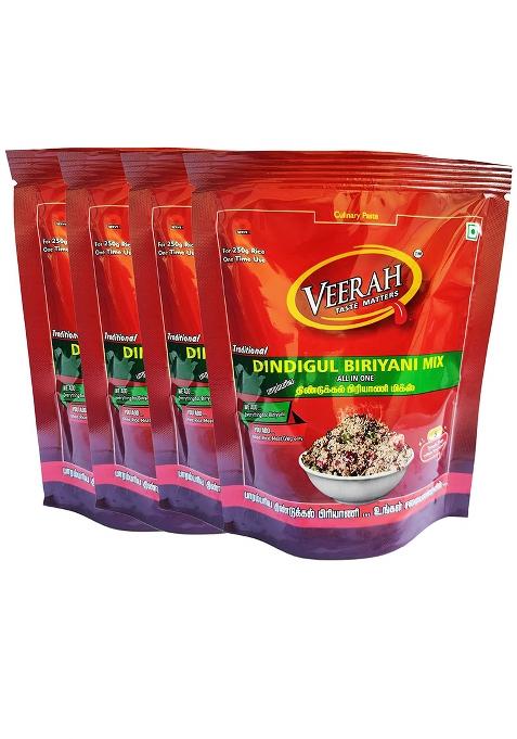Veerah-Taste Matters Veerah Dindigul Biriyani Mix 800G (Pack Of 4)(Serves 12 Persons)
