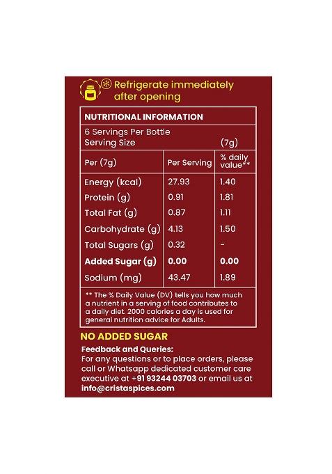 Crista 45 Gms Smoky Tandoori Masala Spice Mix | For Paneer, Chicken, And Vegetables Zero Added Colours & Preservatives No Sugar Vegan