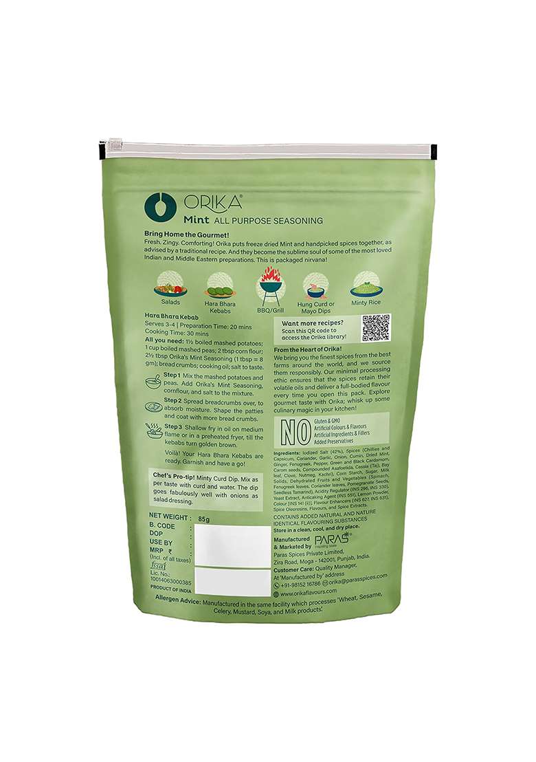 Orika Mint Powder All Purpose Seasoning, 85G | Natural Dry Pudina No Artificial Flavours And Colours - Indya