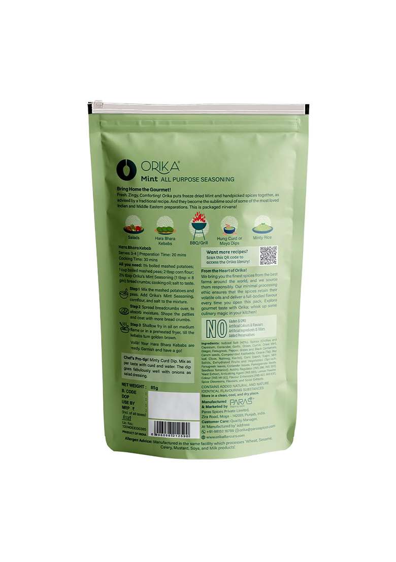Orika Mint Powder All Purpose Seasoning, 85G | Natural Dry Pudina No Artificial Flavours And Colours - Indya