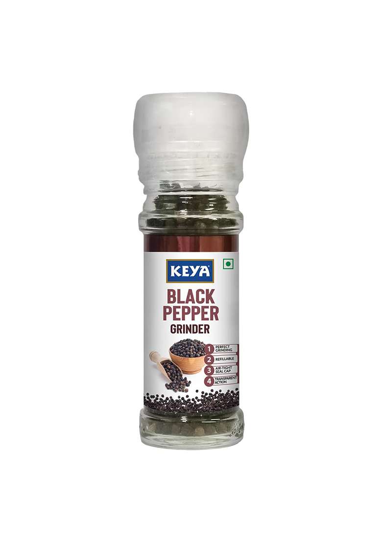 Keya Malabar Black Pepper Grinder | Exotic Spices Blend 50 Gm X 1 - Indya