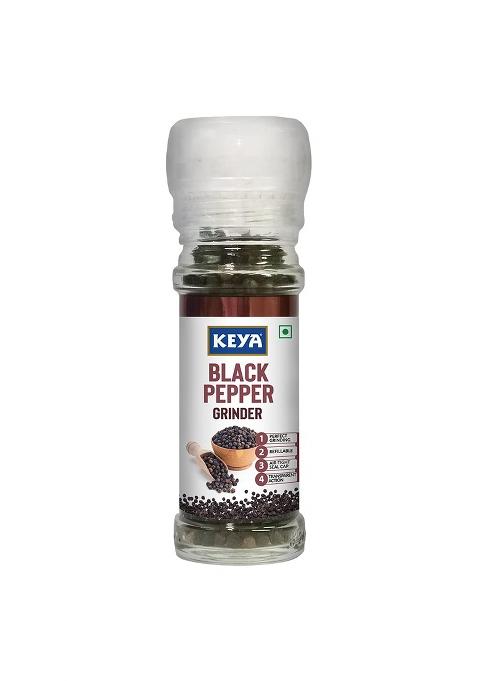 Keya Malabar Black Pepper Grinder | Exotic Spices Blend 50 Gm X 1