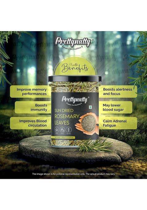 Prettynutty 100% Natural Rosemary Dried Leaves (200G) Premium Culinary Herb For Cooking, Tea, Hair Growth & Antioxidant Benefits