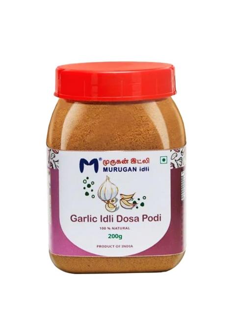 Murugan Idli Garlic Podi Pack Of 2 (200G + 200G) | Authentic South Indian Spiced Powder For Idli, Dosa & Rice Perfect Breakfast, Snacks Cooking Traditional Flavor Rich Tast