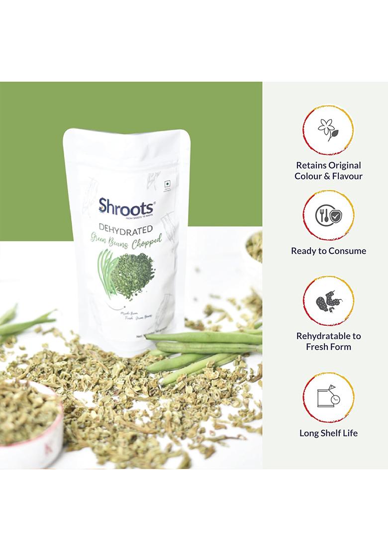 Shroots Dehydrated Chopped Green Beans: Nutrient-Packed Delights For Culinary Adventures! (Dry French Beans)