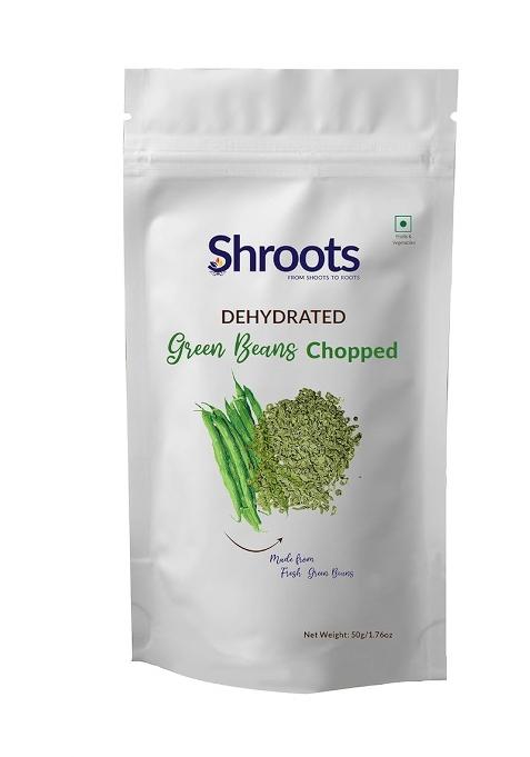 Shroots Dehydrated Chopped Green Beans: Nutrient-Packed Delights For Culinary Adventures! (Dry French Beans) - Retains Original Flavor, Color, And Nutrition Perfect Dressings, Salads | 50G Each, (Pack Of 1)