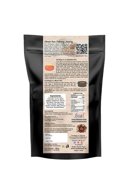 The Mutton Pot Authentic Champaran Ahuna Handi Meat & Chicken Masala Combo | No Preservatives, Artificial Colors Home Cooking Indian Bihar'S Recipe Easy To Cook Gravy With Spices