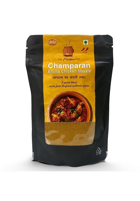 The Mutton Pot Authentic Champaran Ahuna Handi Meat & Chicken Masala Combo | No Preservatives, Artificial Colors Home Cooking Indian Bihar'S Recipe Easy To Cook Gravy With Spices