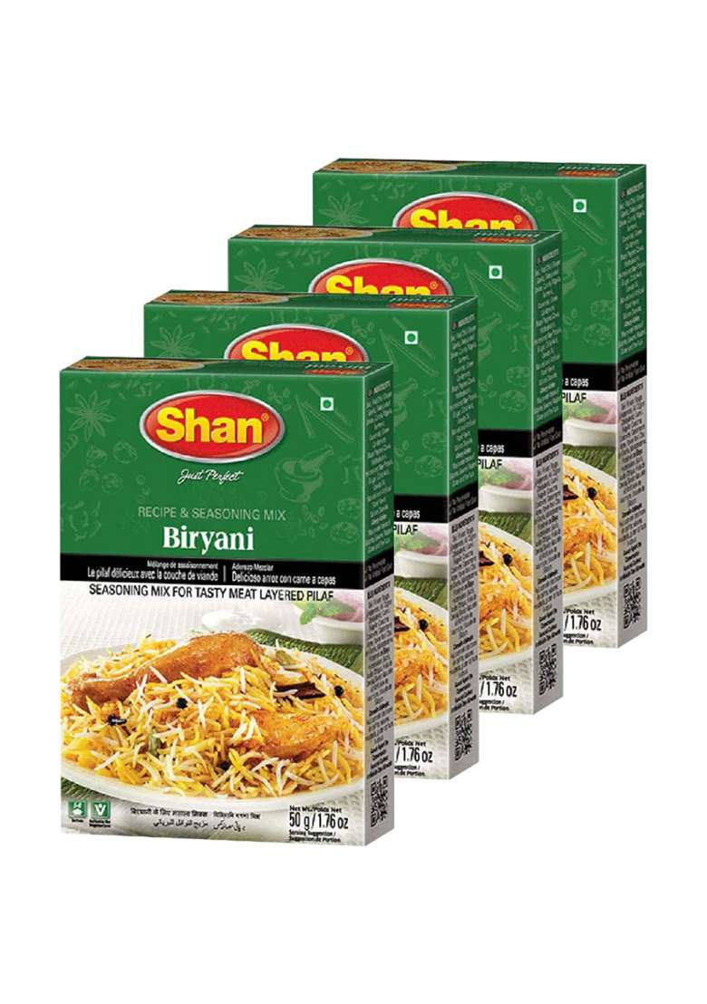 Shan Shans Biryani Masala,1.76 Oz 50 G,4 Pack - Indya