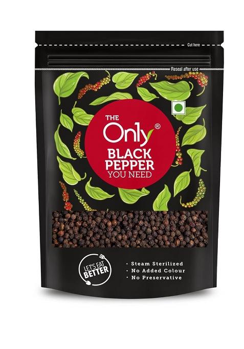 On1Y Whole Black Pepper, 75Gm, Kali Mirch Sabut, No Preservative