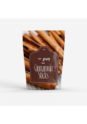 Jivo Organic Cinnamon Sticks Bark | Finest Dalchini (Cinnamon Quills) Whole Spices Sourced From Premium Origins No Artificial Colors Or Preservatives Pack For Cooking & Seasoning - 100G