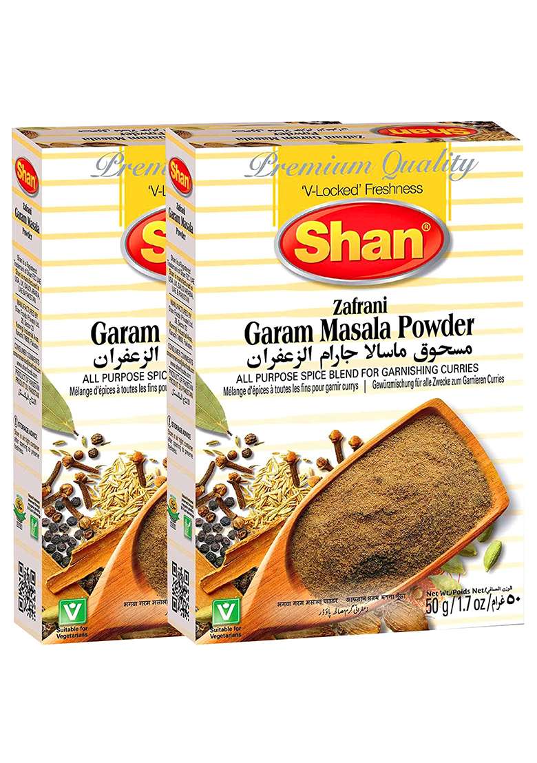 Shan Zafrani Garam Masala, 1.76 Oz 50 G, 2 Pack - Saffron, Powder - Indya
