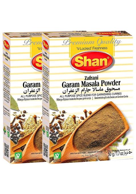Shan Zafrani Garam Masala, 1.76 Oz 50 G, 2 Pack - Saffron, Powder