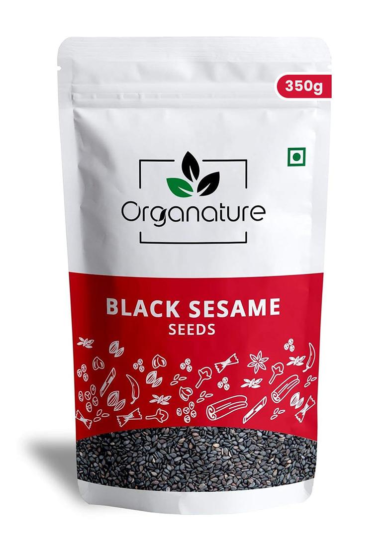 Organature Black Sesame Seeds For Eating 350Gm