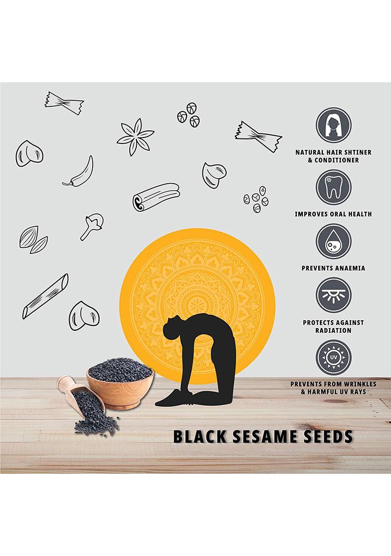 Organature Black Sesame Seeds For Eating 350Gm