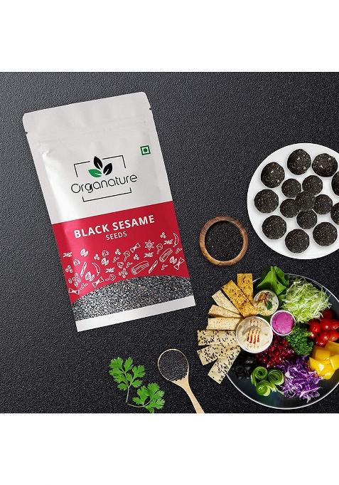 Organature Black Sesame Seeds For Eating 350Gm