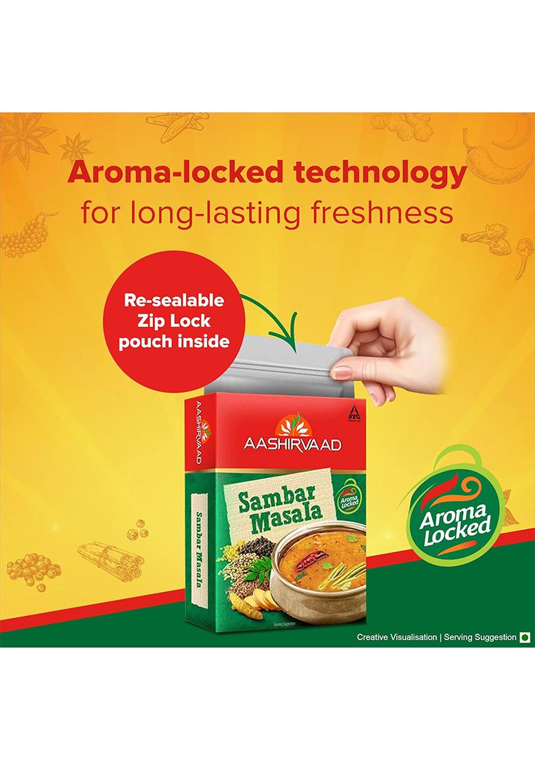 Aashirvaad Sambar Masala, 100G, Blended Spice For Authentic Taste And Colour